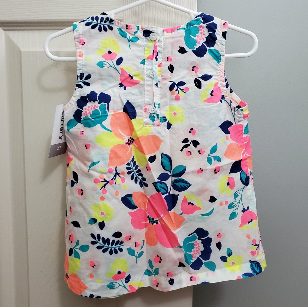 Carter's Sleeveless Ruffle Top 3T - Picture 3 of 6